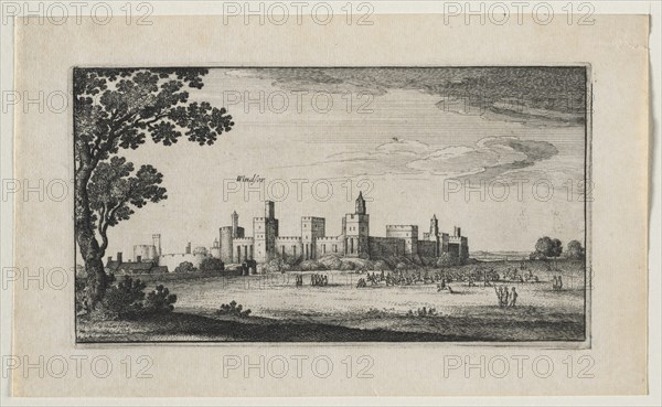 Windsor Castle from the Southeast, 1644. Creator: Wenceslaus Hollar (Bohemian, 1607-1677).