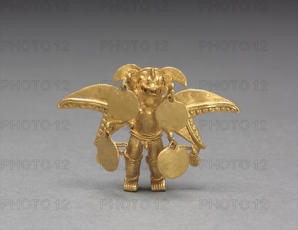 Winged Figure Pendant, c. 1000-1550. Creator: Unknown.