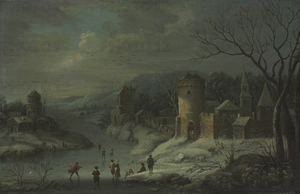 Winter Landscape, c. 1680-1718. Creator: Jan Griffier (Dutch, 1648-1718), attributed to.