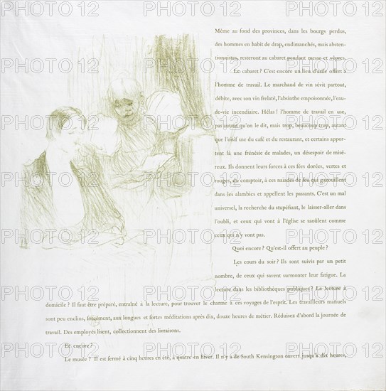 Yvette Guilbert-French Series: No. 8, 1894. Creator: Henri de Toulouse-Lautrec (French, 1864-1901).