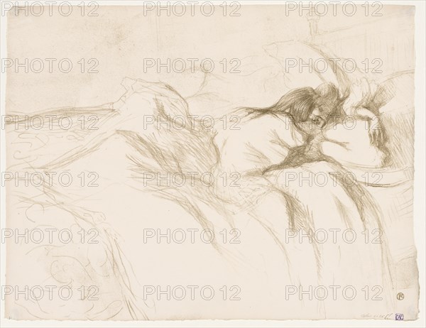 Elles: Woman Sleeping, 1896. Creator: Henri de Toulouse-Lautrec (French, 1864-1901).