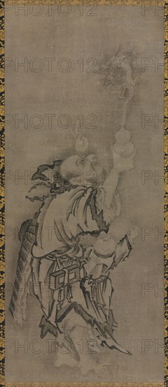 Hotei with Daoist Immortals: Immortal with Gourd and Dragon, c. 1575-1600. Creator: Ky?seki Tomonobu (Japanese, 1653-1721).