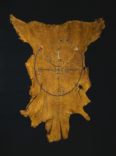 Replica of a Drypainting (Iikaah) after a drypainting by Tsi-tcaci, late 1800s-early 1900s. Creator: Unknown.
