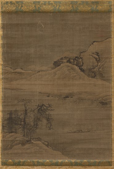 Landscape with Fishermen, 1600s. Creator: Yi Bul-hae (Korean, active 1500s), attributed to.