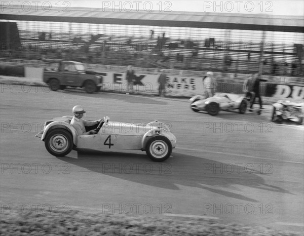 1960 Lotus Seven, J. Cottrell at Silverstone. Creator: Unknown.
