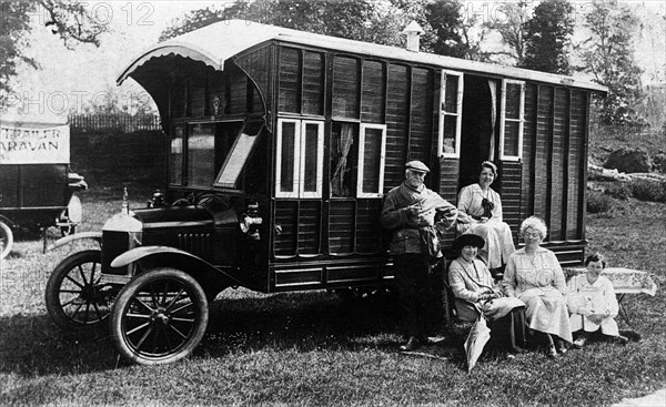 1920 Morris Oxford camper van conversion by Hutchings. Creator: Unknown.