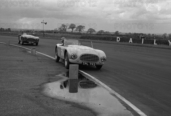 1953 A.C. Ace prototype, V.Davison at Silverstone 1954. Creator: Unknown.