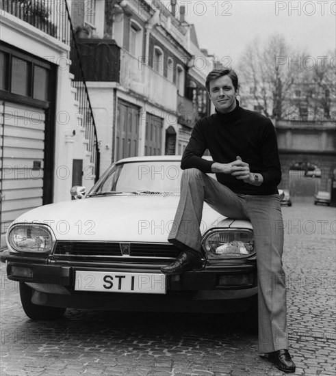 1977 Jaguar XJS with Ian Ogilvy as The Saint tv character. Creator: Unknown.