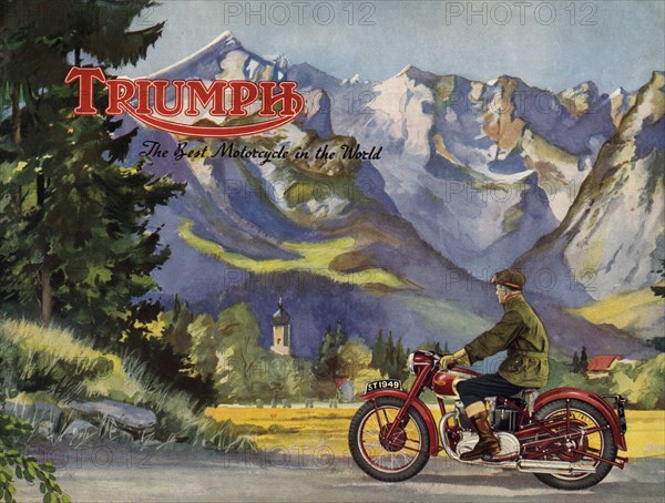 1948 Triumph 5T speed twin brochure. Creator: Unknown.