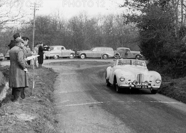 1950 Aston Martin DB1 on 1955 Little Rally. Creator: Unknown.