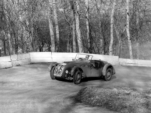 1950 Healey Silverstone, R.A.C. Rally, Prescott 1954. Creator: Unknown.