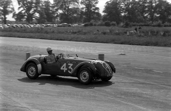 Healey Silverstone, J.C. Wimby at Silverstone 1955. Creator: Unknown.