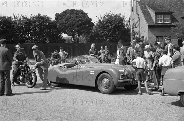 1952 Jaguar XK120, Felixtowe rally. Reg SHK 960. Creator: Unknown.