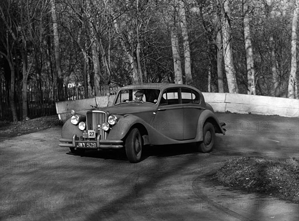 Jaguar Mk V, RAC rally 1954. Reg JWY 529. Creator: Unknown.