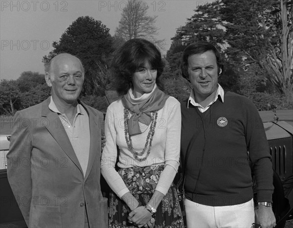 Lord and Lady Montagu with Terry Wogan at Beaulieu during live BBC broadcast. Creator: Unknown.