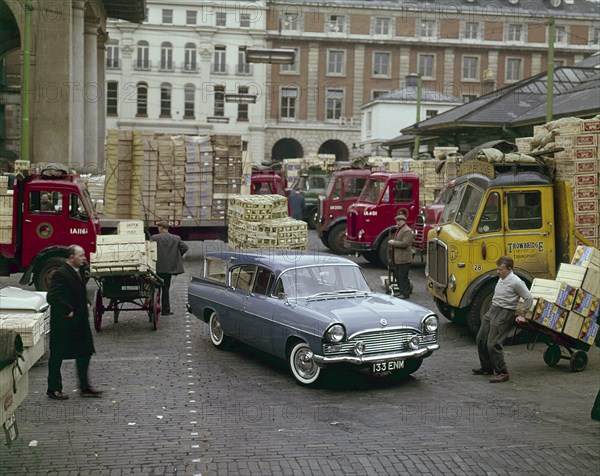 1960 Vauxhall Cresta Friary estate in Covent Garden fruit market. Creator: Unknown.