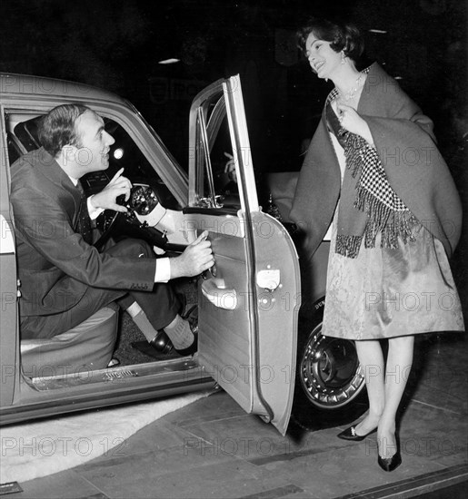 Actor Bernard Bresslaw in Standard Vanguard at 1960 Motor Show. Creator: Unknown.