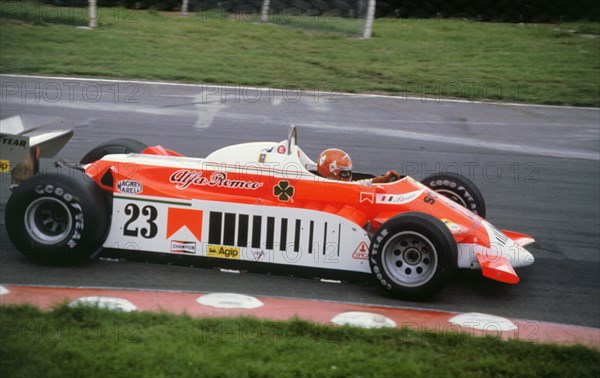 Alfa Romeo Tipo 179, Giacomelli, 1980 British Grand Prix at Brands Hatch. Creator: Unknown.