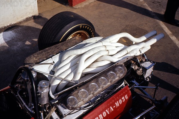 1967 Ferrari 312 Formula 1 engine. Creator: Unknown.