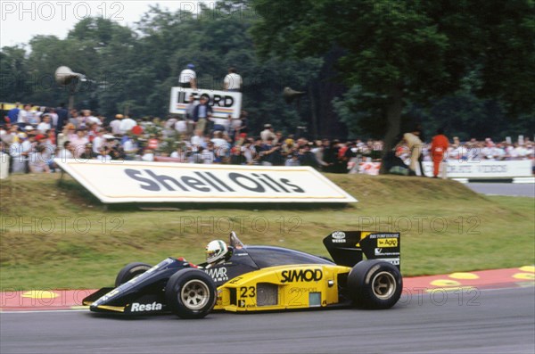 Minardi M85B, Andrea De Cesaris, 1986 British Grand Prix, Brands Hatch. Creator: Unknown.