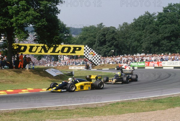 Minardi M85B, Andrea De Cesaris, 1986 British Grand Prix, Brands Hatch. Creator: Unknown.