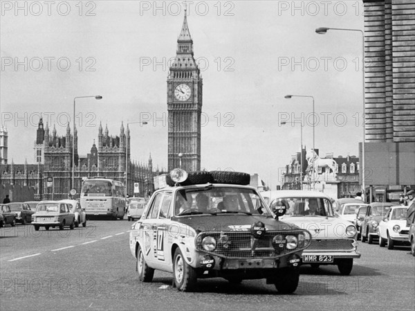 Hillman Hunter, P.Brown on 1968 London to Sydney rally. Creator: Unknown.