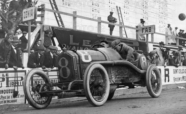 Peugeot, Georges Boillot, winner 1913 French Grand Prix. Creator: Unknown.