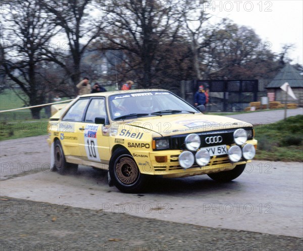 Audi Quattro A2, Lasse Lampi, 1983 RAC Rally. Creator: Unknown.