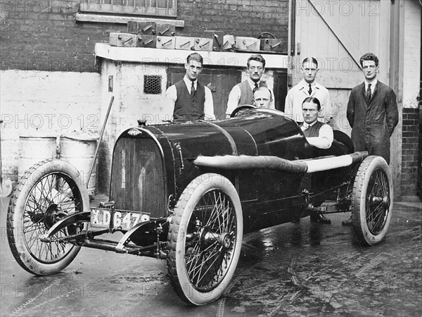 1914 Opel 4.5 litre G,P car, Segrave at the wheel. Creator: Unknown.