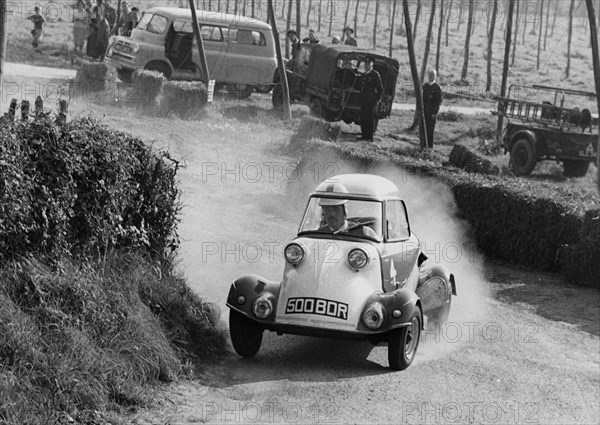 Messerschmitt, K.Piper at Bodiam hill climb 1961. Creator: Unknown.