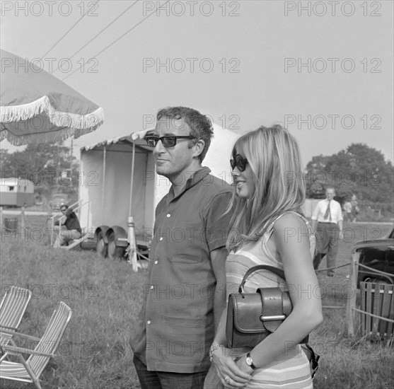 Lord Montagu with Peter Sellers and Britt Ekland at Beaulieu 1966. Creator: Unknown.