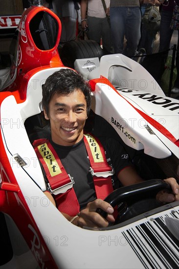 Takuma Sato in BAR Honda 2004 at Beaulieu. Creator: Unknown.