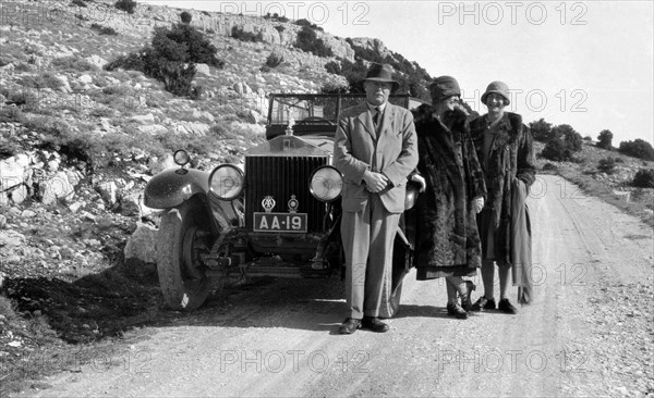 John Scott Montagu with Rolls - Royce Phantom 1. Creator: Unknown.