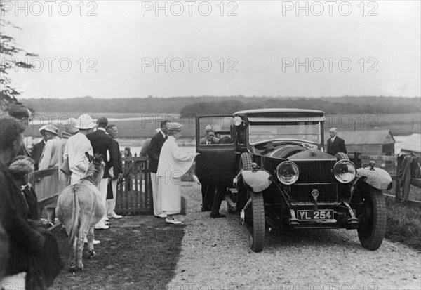 Queen Mary visiting Bucklers Hard, Hampshire in 1928. Creator: Unknown.