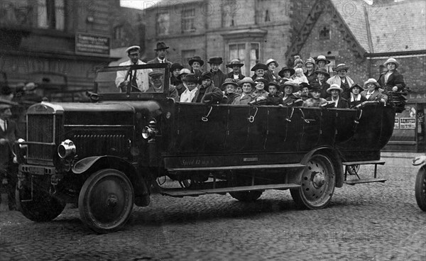 1920 Leyland RAF type charabanc in Bradford. Creator: Unknown.