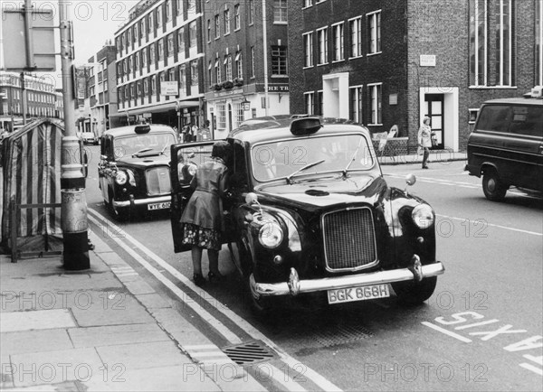 1970 Austin FX4 London taxi cab. Creator: Unknown.