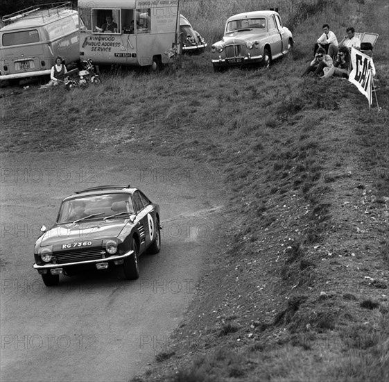 Trident Clipper, Sandy Gibb at Gurston Down hill climb. Creator: Unknown.