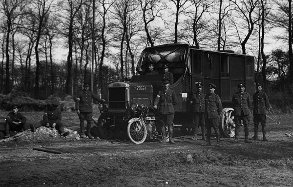 Leyland military truck during World War 1. Creator: Unknown.