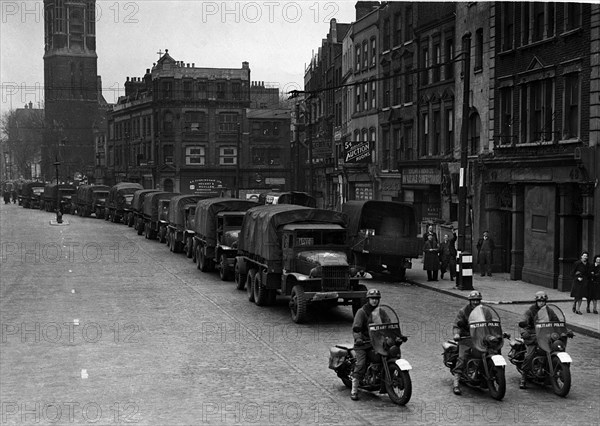 GMC 353 trucks in London circa 1944. Creator: Unknown.