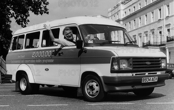 The 2 millionth Ford Transit minibus for schools with Dr David Bellamy. Creator: Unknown.