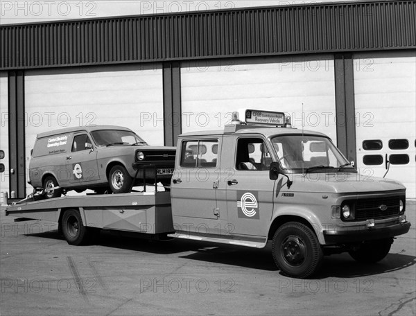 1981 Ford Transit A series cab and vehicle recovery body. Creator: Unknown.