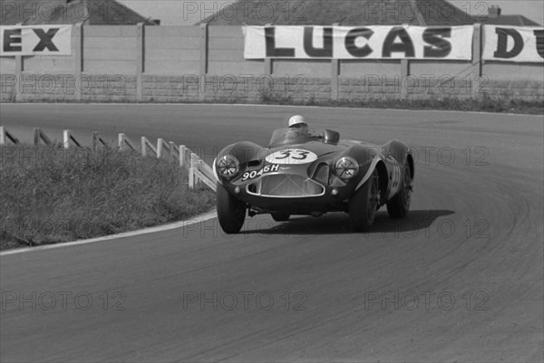 Aston Martin DB3S, Roy Salvadori, Aintree 1956. Creator: Unknown.