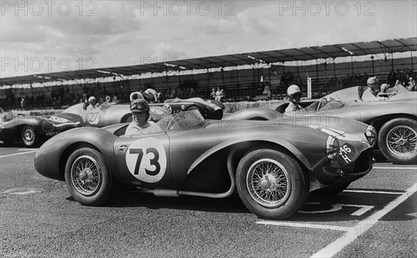 Aston Martin DB3S, Reg Parnell, Charterhall 1955. Creator: Unknown.