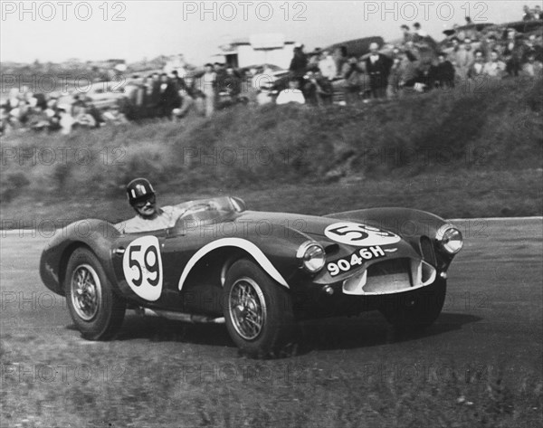 Aston Martin DB3S, Graham Hill, Brands Hatch 1957. Creator: Unknown.