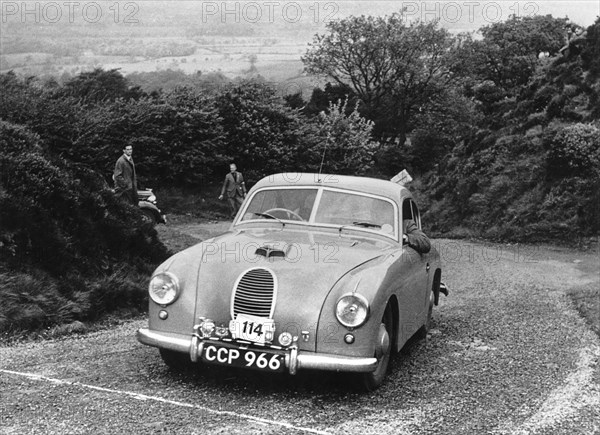 Jowett Jupiter with Abbott body, C.P. Swain, Morecambe Rally 1953. Creator: Unknown.