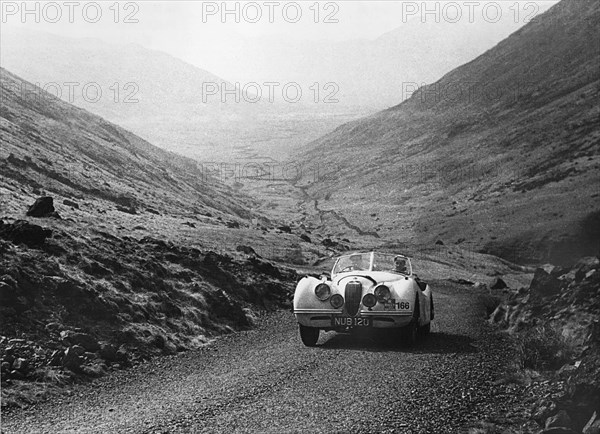 Jaguar XK120, Ian Appleyard. 1953 R.A.C. Rally. Creator: Unknown.