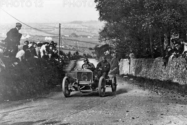 1908 Isle of Man Tourist Trophy. Hillman Coatalen, Louis Coatalen. Creator: Unknown.