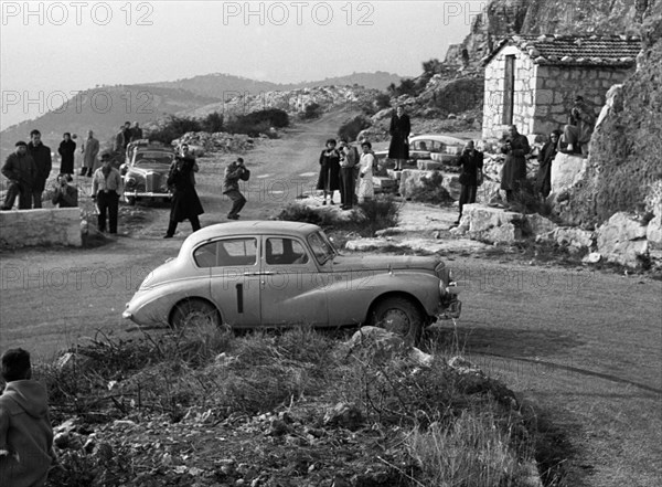 Sunbeam Talbot 90, Stirling Moss, 1954 Monte Carlo rally. Creator: Unknown.