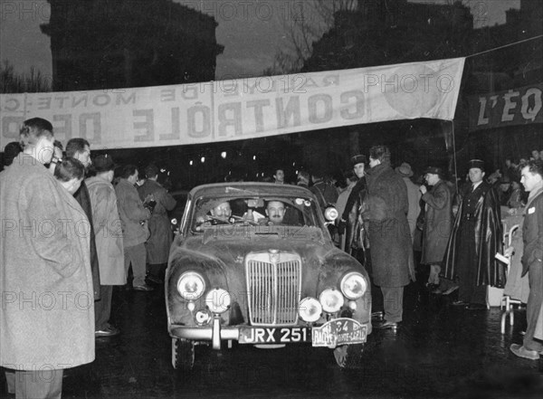 MG Magnette ZA  1956 Monte Carlo rally, Grant/Davis. Creator: Unknown.