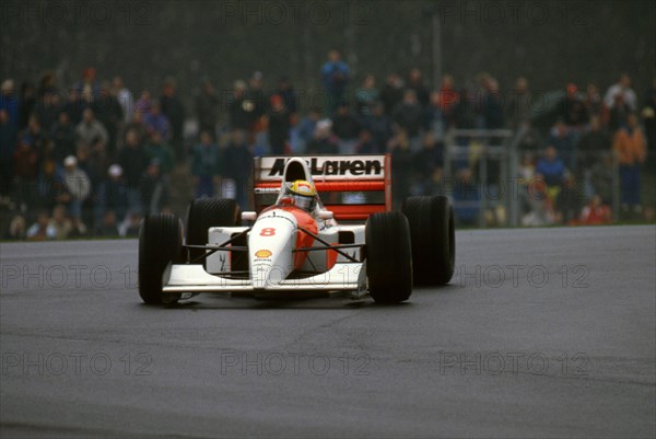 McLaren MP4-8, Ayrton Senna 1993 European Grand Prix at Donington. Creator: Unknown.